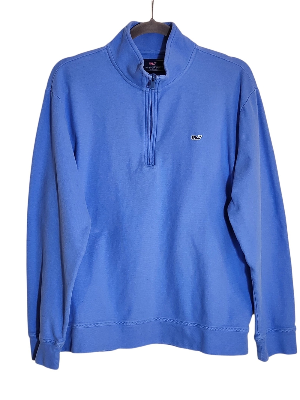 Vineyard Vines Blue Quarter Zip Pullover Sweater Size Large Flaw